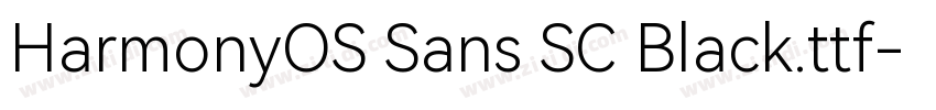 HarmonyOS Sans SC Black.ttf字体转换